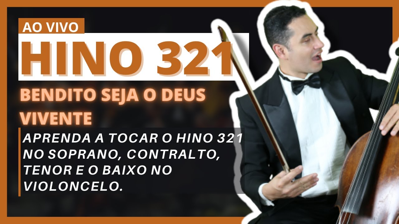 HINO 321 CCB Hinário 5 - Cello Solo Baixo, Tenor, Contralto e Soprano
