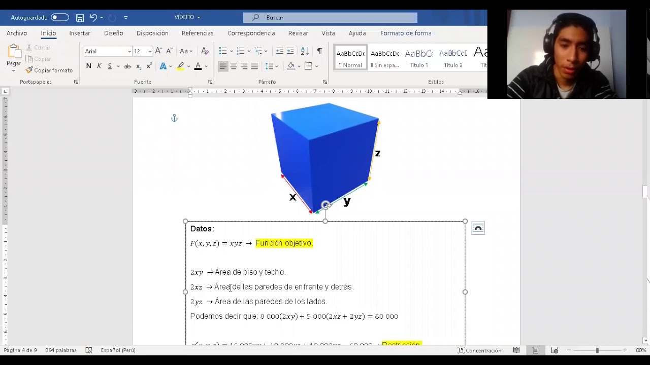 Optimización con restricción aplicando el método de Multiplicadores de Lagrange y Hessiano Orlado