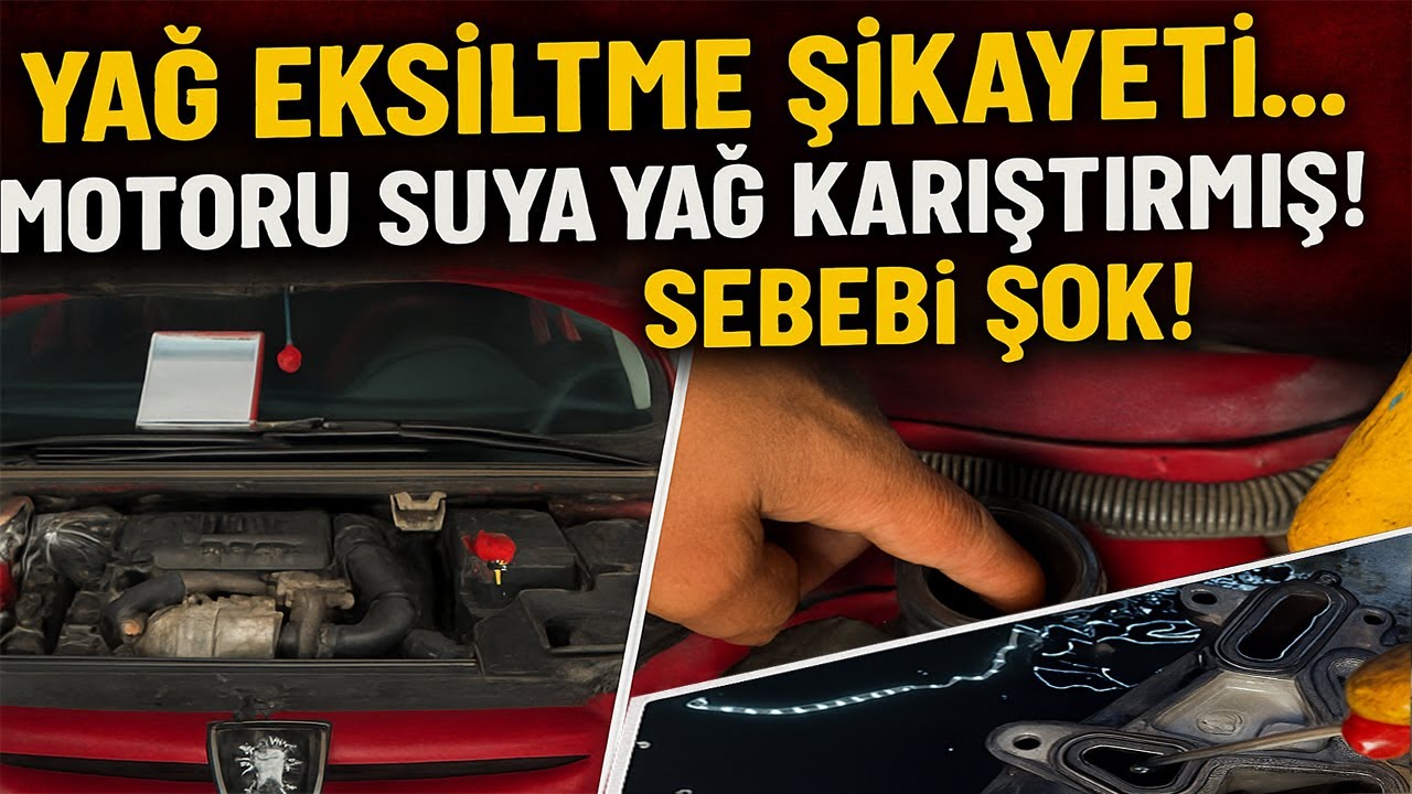 YAĞ EKSİLTME ŞİKAYETİ İLE GELEN PEUGEOT 307 1.6 HDİ MOTOR KOMPLE SUYA YAĞ KARIŞTIRMIŞ BAKIN NEDEN ?