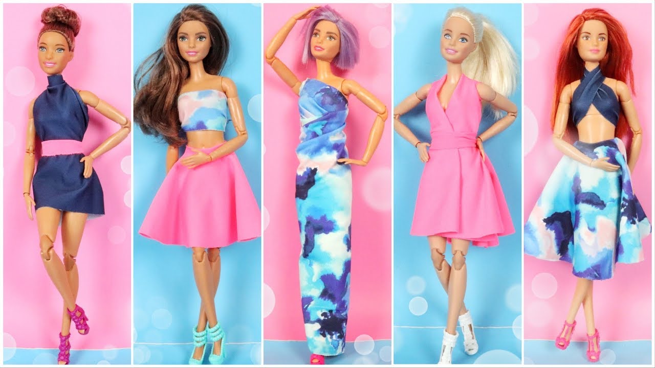 5 DIY No Sew No Glue Doll Clothes e1 - How To Make Barbie Clothes Ideas Easy - Doll Hacks and Crafts