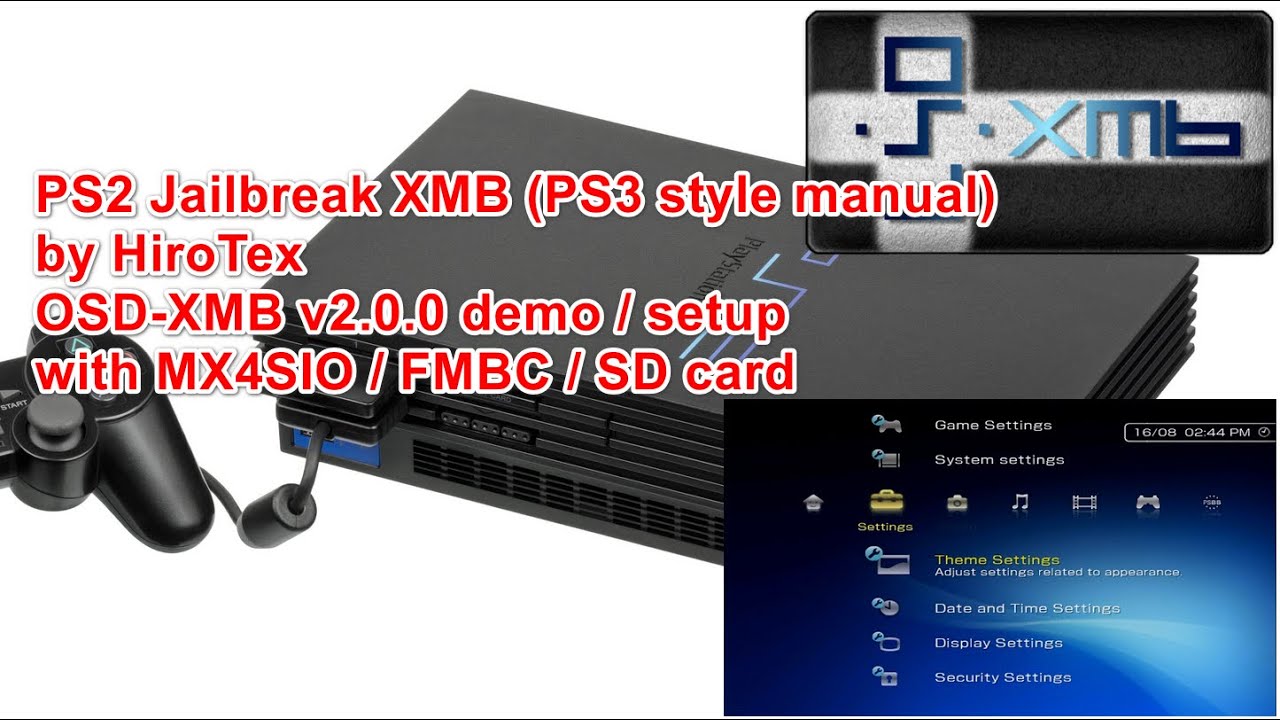 PS2 Jailbreak FMCB1966 MX4SIO EXFAT SD card OSD-XMB v2.0.0  for phat /slim