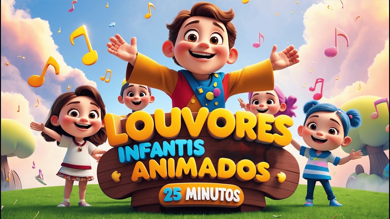Louvores Infantis Animados para Louvar e Brincar | 25 Minutos