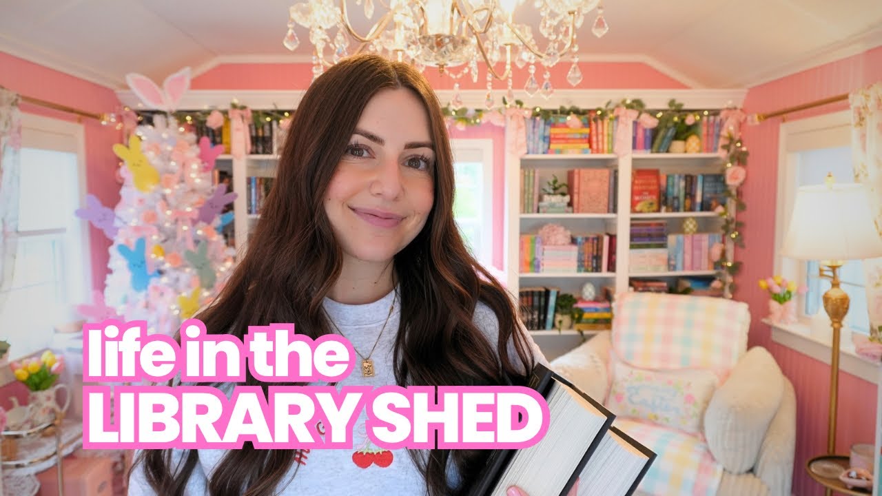 Life in the Library Shed | A Cozy Afternoon Refreshing My Space & Reading📚✨