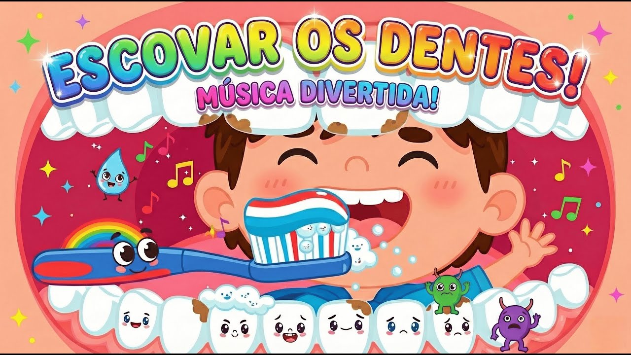Música para Escovar os Dentes: Aprenda Brincando! (Desenho Infantil) 🦷