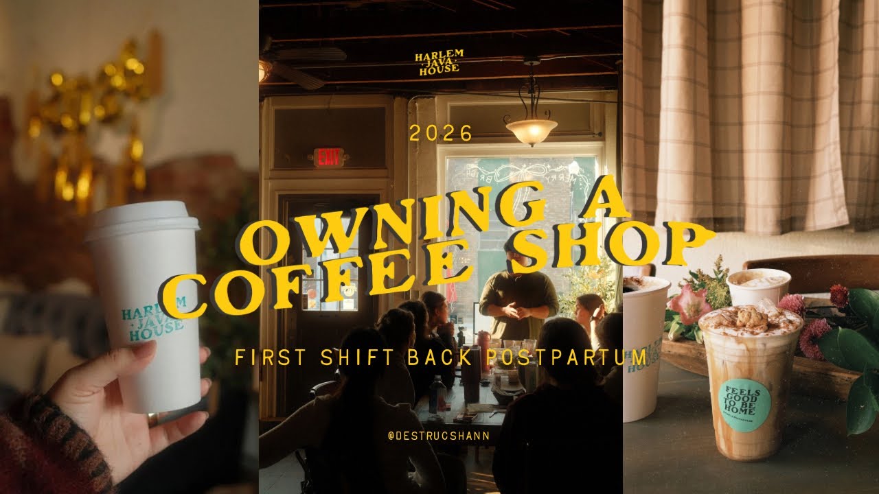 My First Shift Back as a Barista After Postpartum | Owning A Coffee Shop Vlog Series