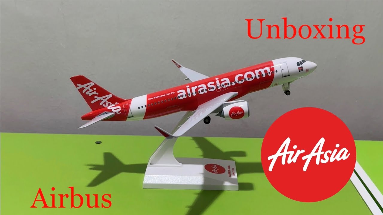 ✈️🅰️AirAsia Sharklet Airbus A320 Unboxing (ASMR)
