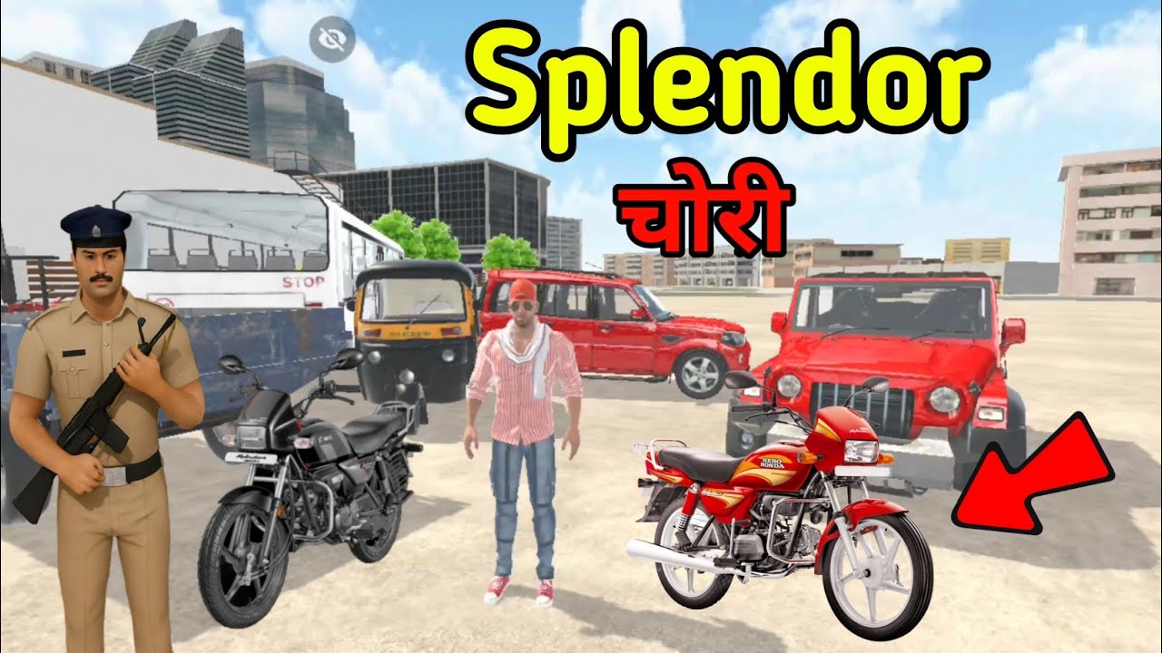 🎮Franklin order by 1⃣ Golden🏆 Splendor in Indian 🇮🇳 bike Thief Auto simulator !!!!!!!!!🎮