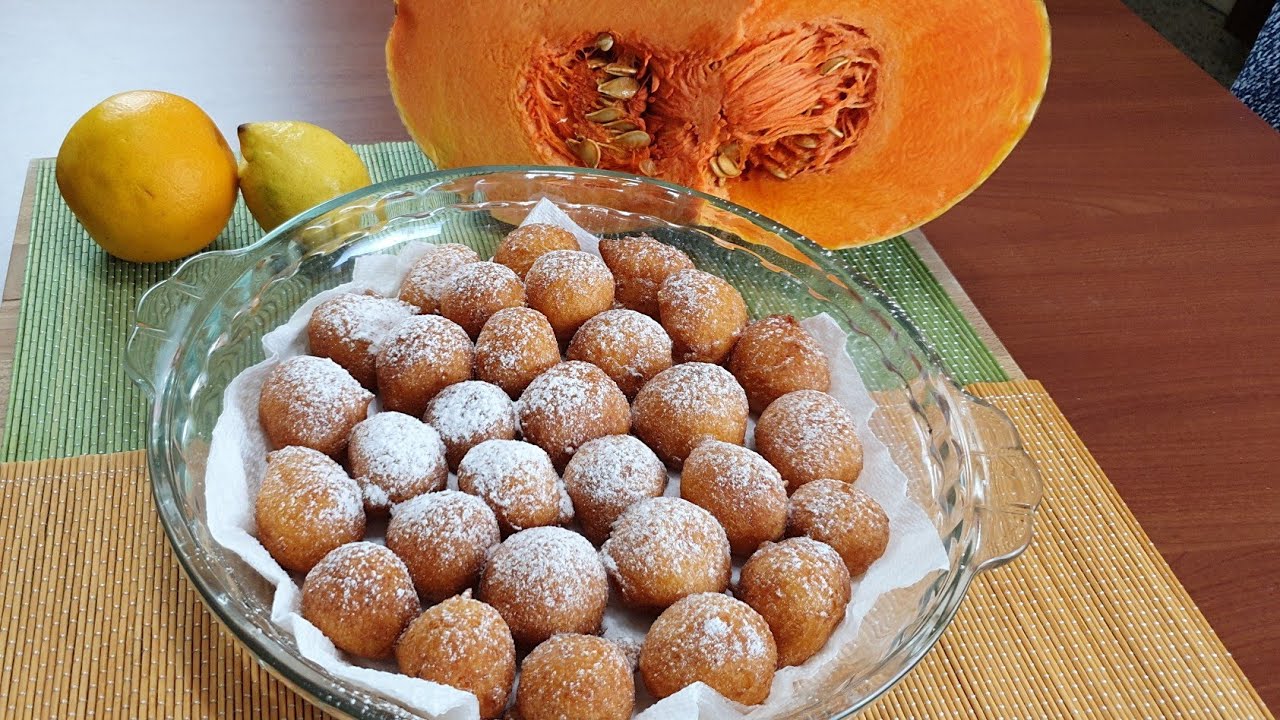 FRITTELLE DI ZUCCA DOLCI SOFFICISSIME E GOLOSISSIME RICETTA SPECIALE (SWEET PUMPKIN FRITTERS)