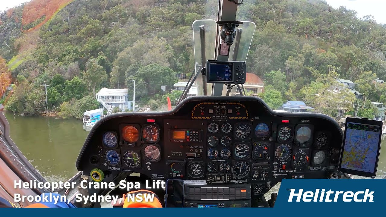 Helicopter Crane Spa Lift Brooklyn Sydney NSW