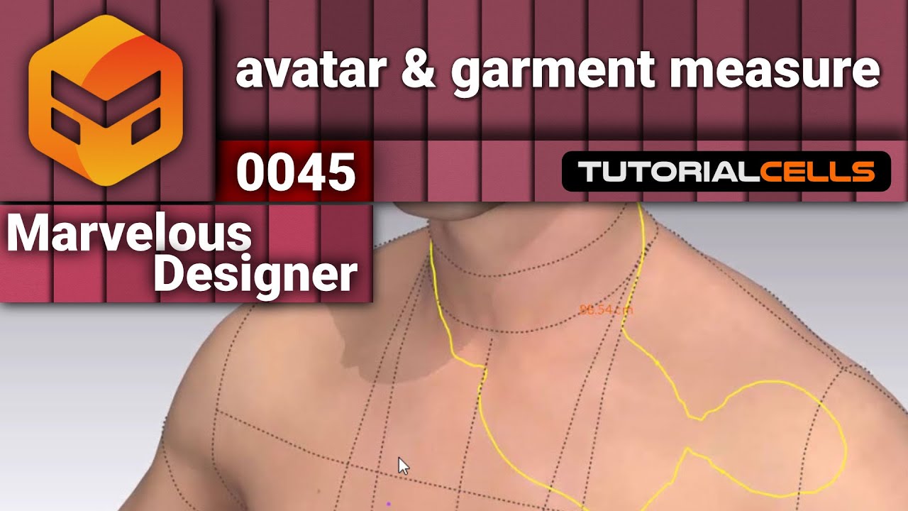0045. avatar & garment measure tool in Marvelous Designer