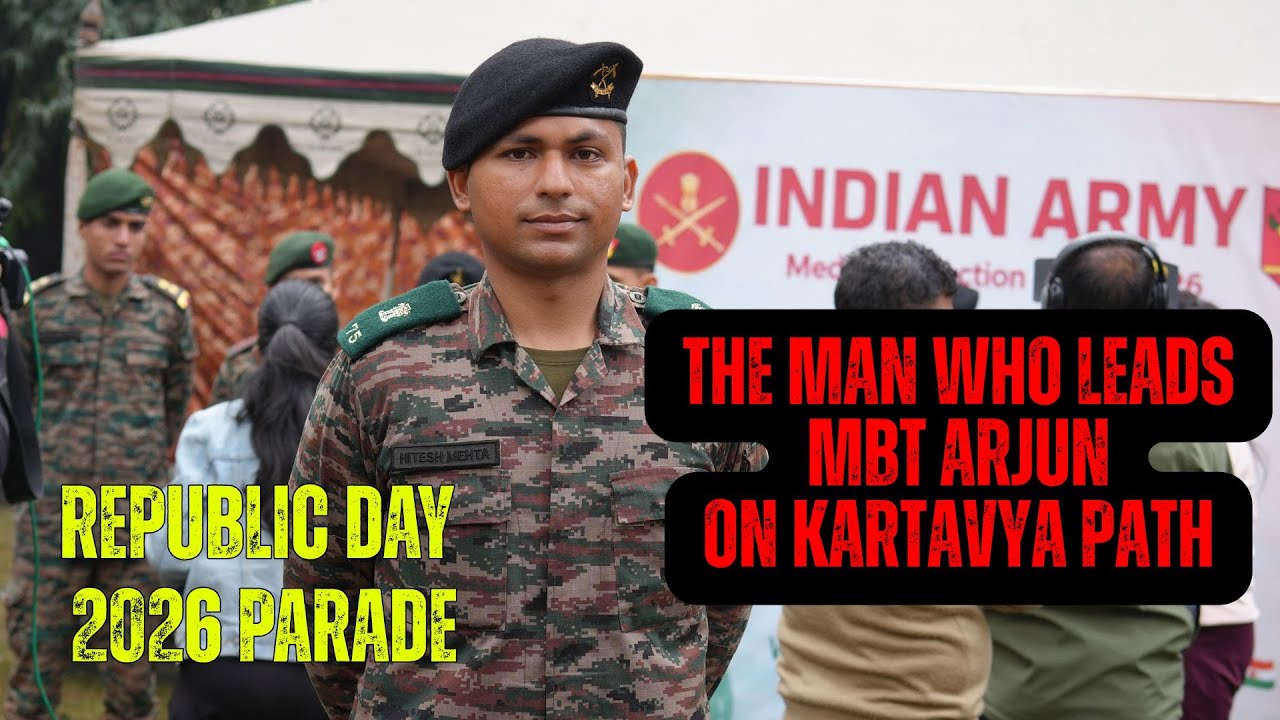 Contingent Commander of MBT Arjun Mk 1 On Kartavya Path At RD Parade 2026