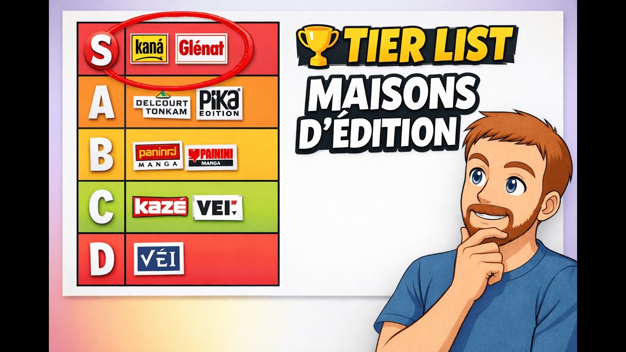 Tier list maisons d'édition