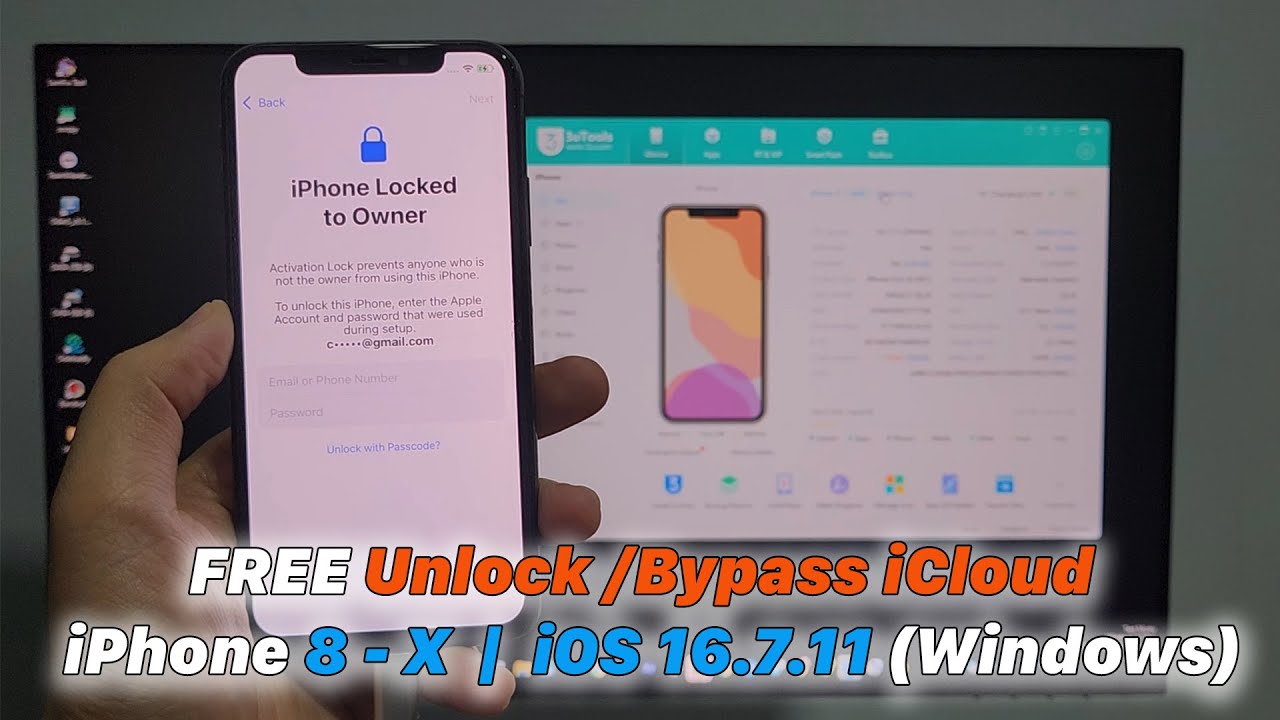 БЕСПЛАТНАЯ разблокировка/обход iCloud для iPhone 8 - X | iOS 16.7.11 (Windows)