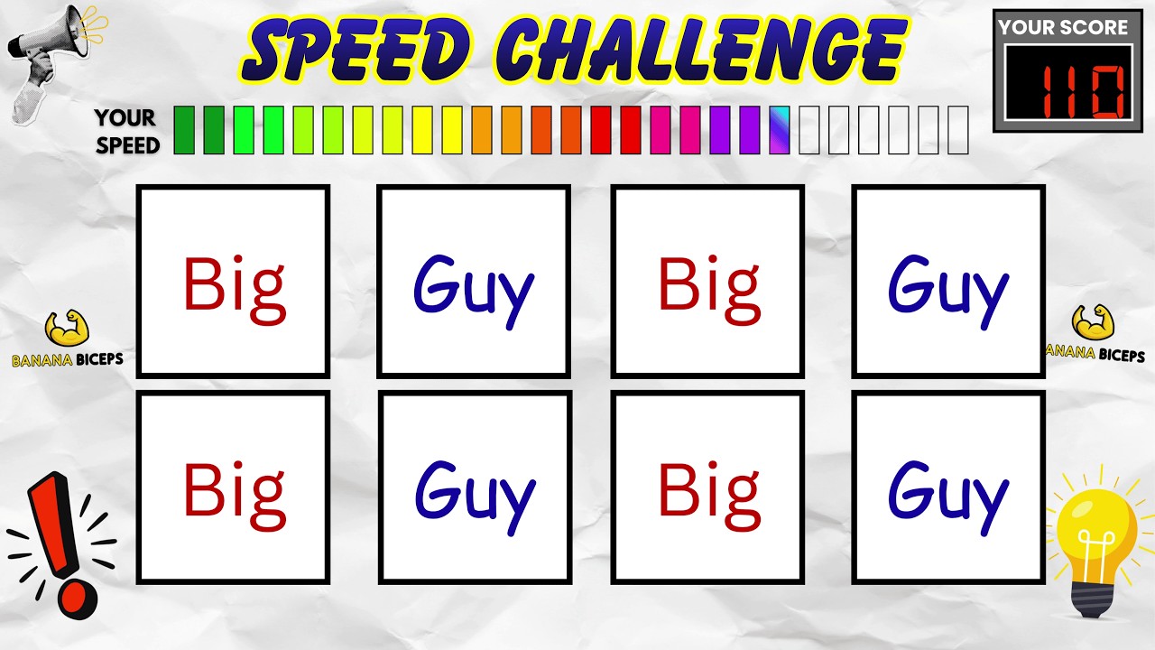 Slow to Fast Say The Word On Beat Speed Challenge 112 | SPEED EDITION | Easy Medium Hard | Fast