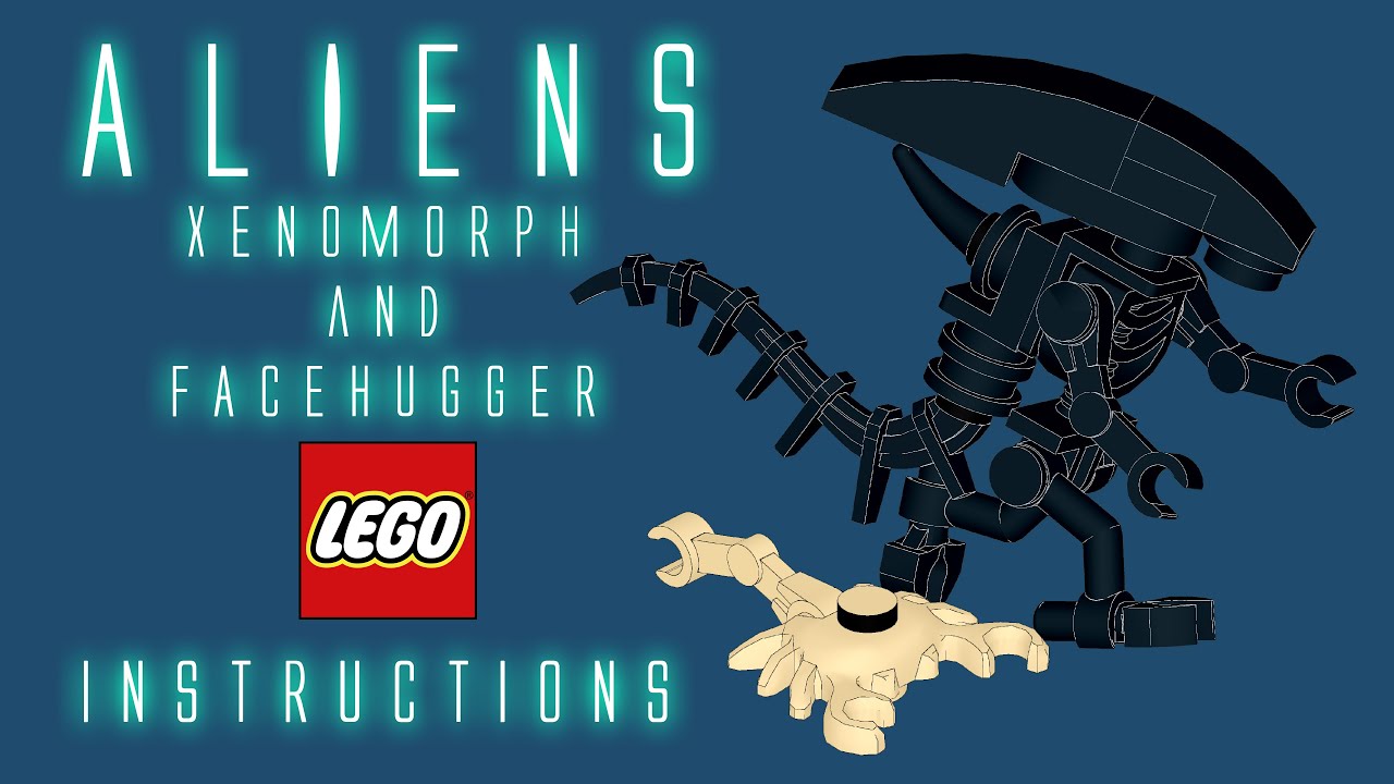 Make Your Own LEGO Aliens Xenomorph and Facehugger  - Instructions