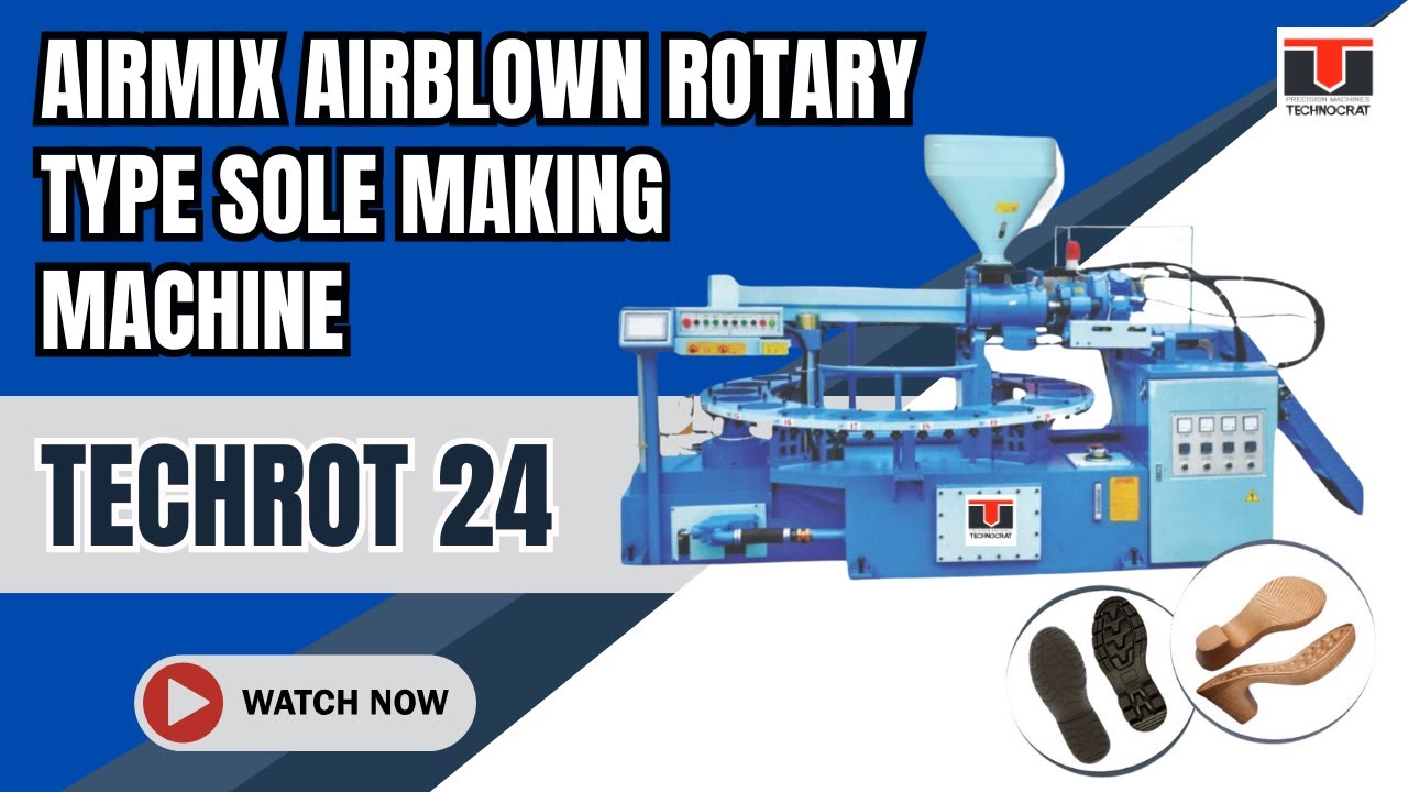 24 station rotary airmix airblown sole and one piece injection moulding machine