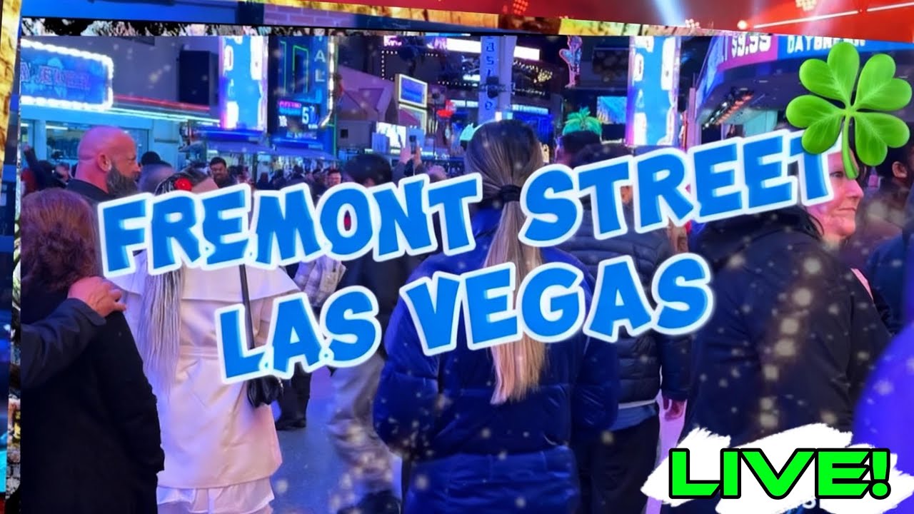 IRL Las Vegas LIVE ! 🎉 Fremont Street Sunday Dance Party Livestream  #fremontstreet
