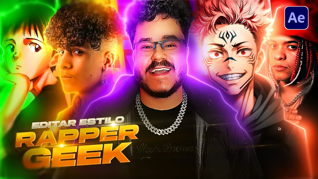 COMO EDITAR IGUAL RAPPER GEEK (7 Minutoz, M4rkim, Anirap...) - AFTER EFFECTS