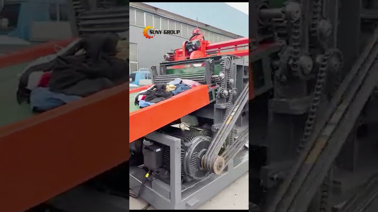 Old Clothes Cutter Machine #clothescutter #oldclothesrecycle #textilewasterecycle