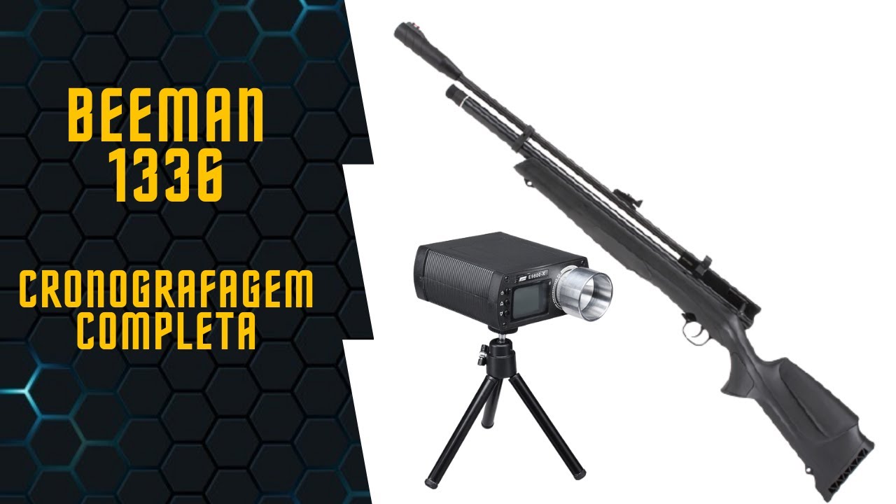 Carabina de pressão PCP Beeman 1336 - Cronografagem completa, autonomia, regulagem e ponto negativo