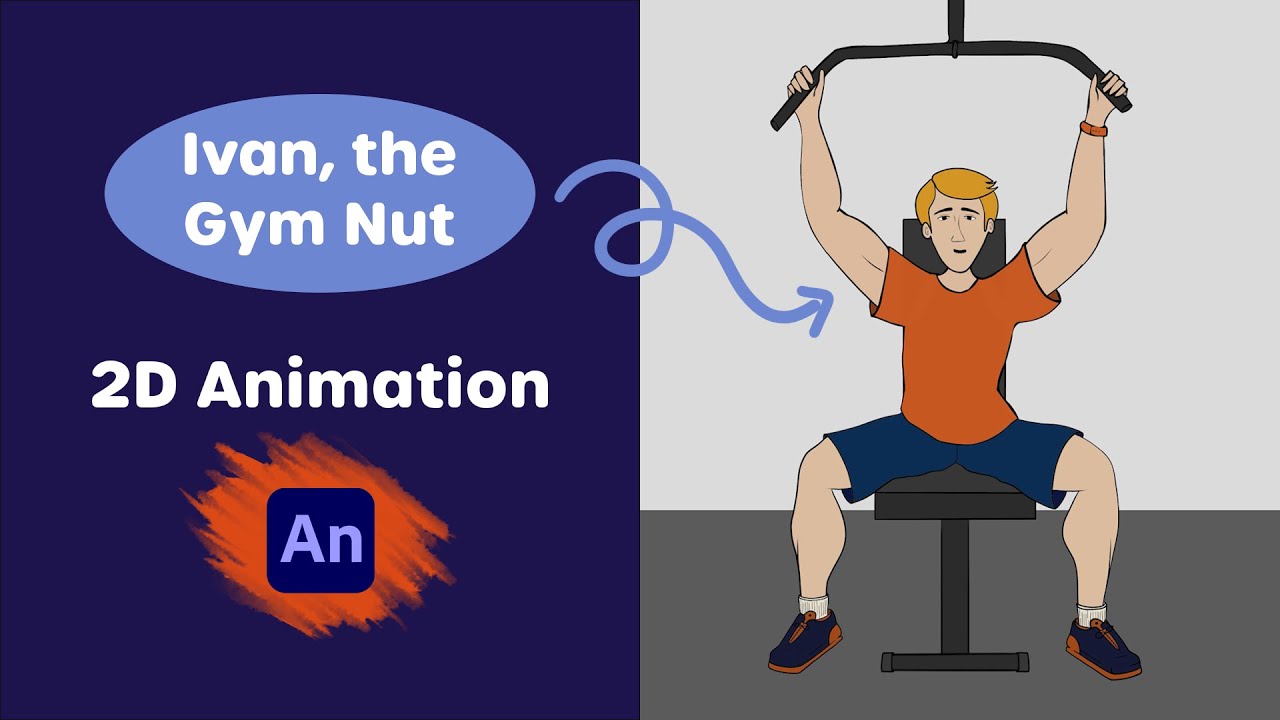 Gym 2D animation | Ivan the Gym Nut