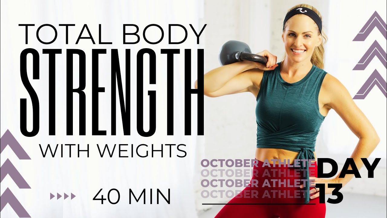 40 Minute Total Body Strength with Weights | Home Workout for Strength, Cardio & Power