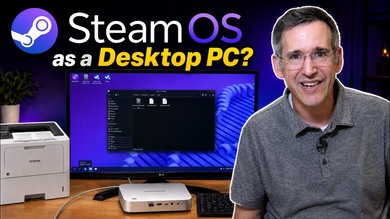 SteamOS as a Desktop OS? Browsing, Office, Printing, Local LLM and More!