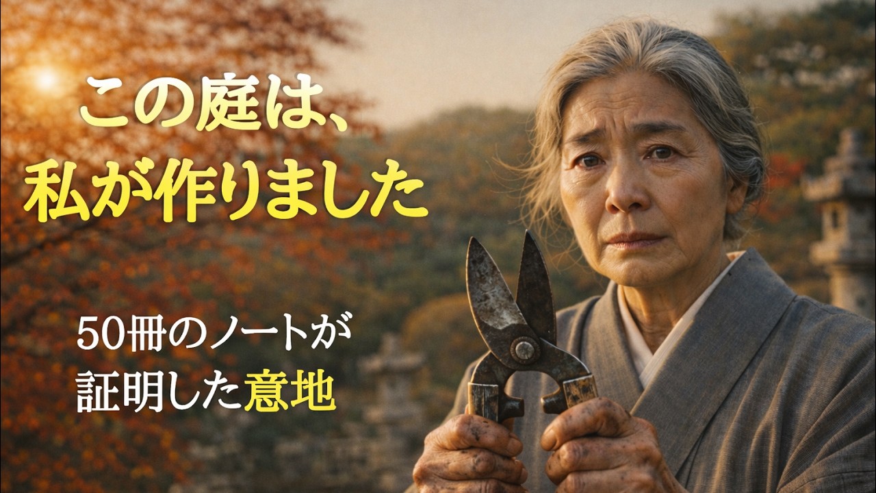 「この庭は、私が作りました」67歳未亡人に届いた立ち退き通知。50冊のノートが証明した“名もなき庭師”の意地