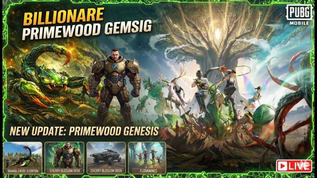 LIVE 🔥 Lets Explore Primewood Genesis 4.2 Update is Here 🌳 PUBG Mobile