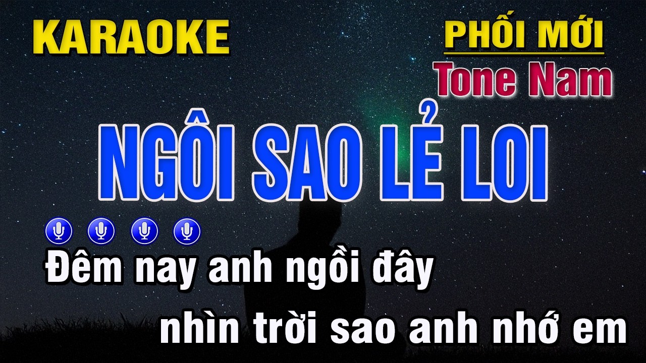 Ngôi Sao Lẻ Loi Karaoke Tone Nam (Cm) Beat Chuẩn - Trung Hiếu Karaoke