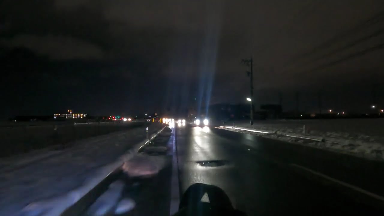 bike ride, winter,night time, Ishikawa Prefecture,Japan.Gopro 9