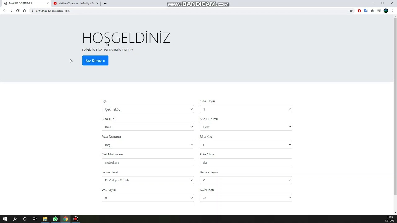 Python Flask İle Makine Öğrenmesi Projesi