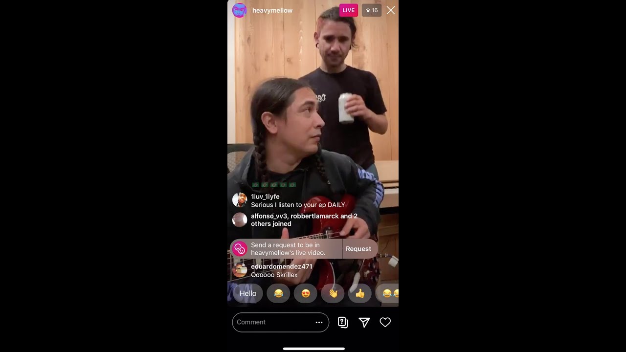 Heavy Mellow Instagram Livestream 25.07.2020 in the studio with Skrillex
