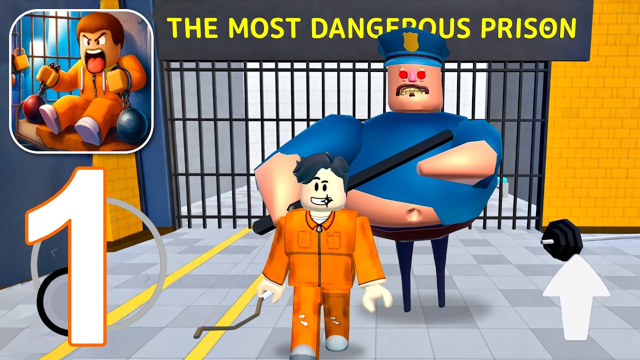 Obby Escape Barry Prison! Gameplay Walkthrough Part 1 - Barry Prison Escape Obby (Android, iOS)
