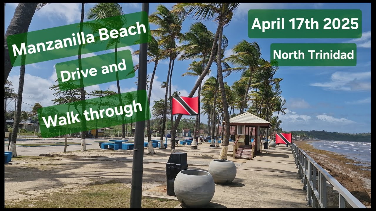 Manzanilla Beach Drive and walk through April 17th 2025 North Trinidad