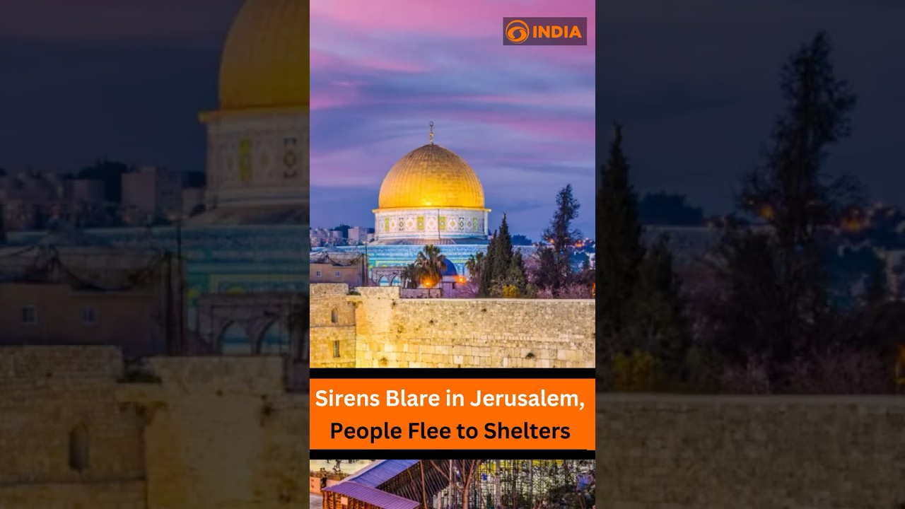 Sirens Blare in Jerusalem, People Flee to Shelters