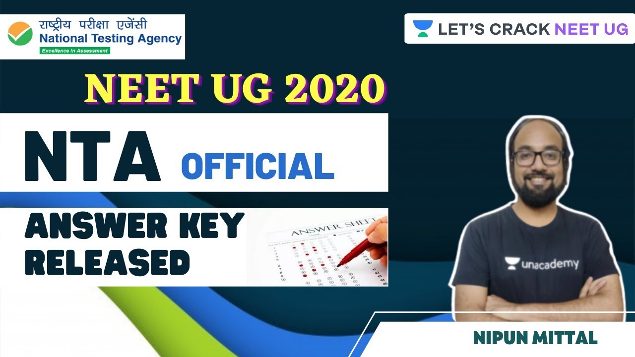 NTA Official Answer Key Released | NEET UG 2020 | Nipun Mittal