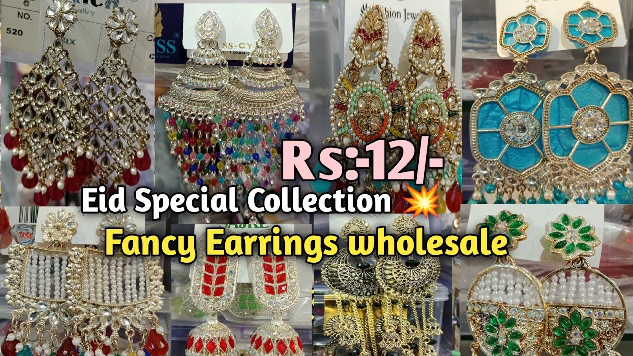 Cheapest Fancy Earrings wholesale Shop in Kolkata Barabazar//Eid special offers Also available//