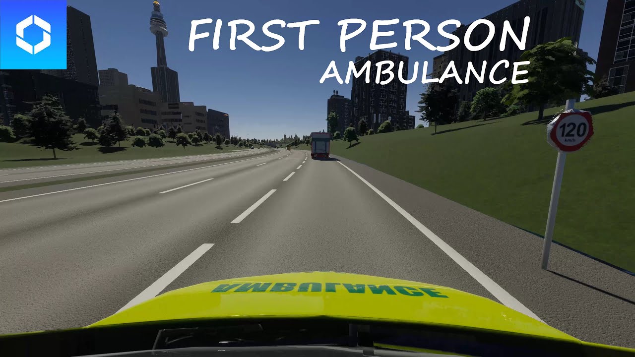 Cities Skylines 2 - FIRST Person Drive - AMBULANCE 112
