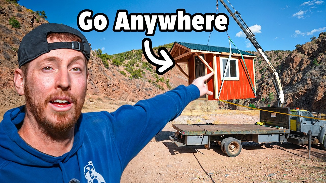 I Built A Cabin To Camp Anywhere!