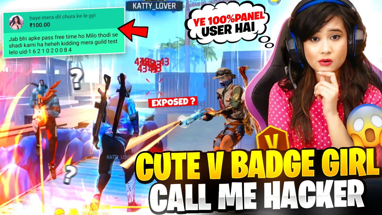 CUTE V BADGE GIRL TAKE MY GUILD TEST 😵😝 ||TUFAN FF|| #tufanff