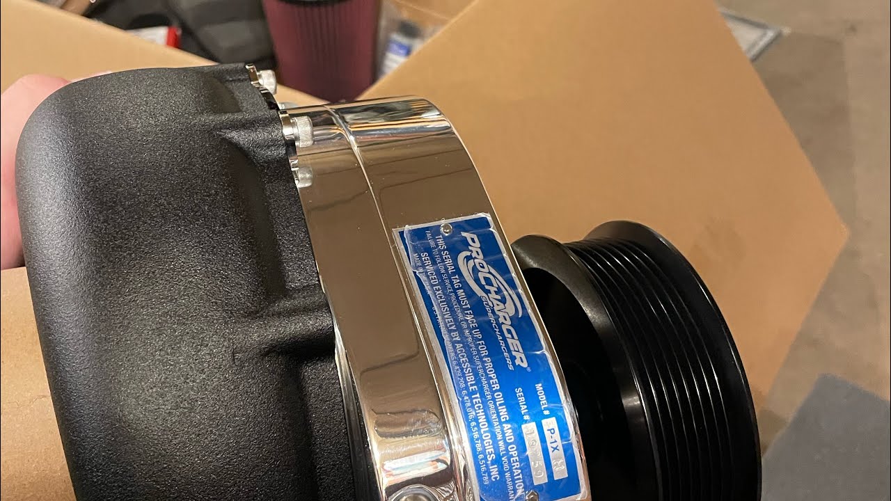 ProCharger P1X Stage 2 Kit 2:00AM unboxing - 2021 Mustang GT