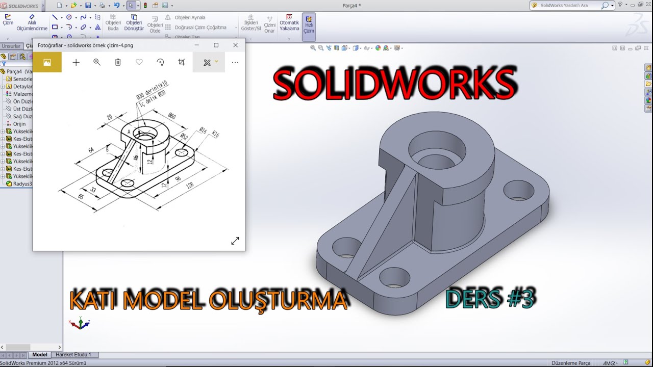 SolidWorks Katı Model Oluşturma #3