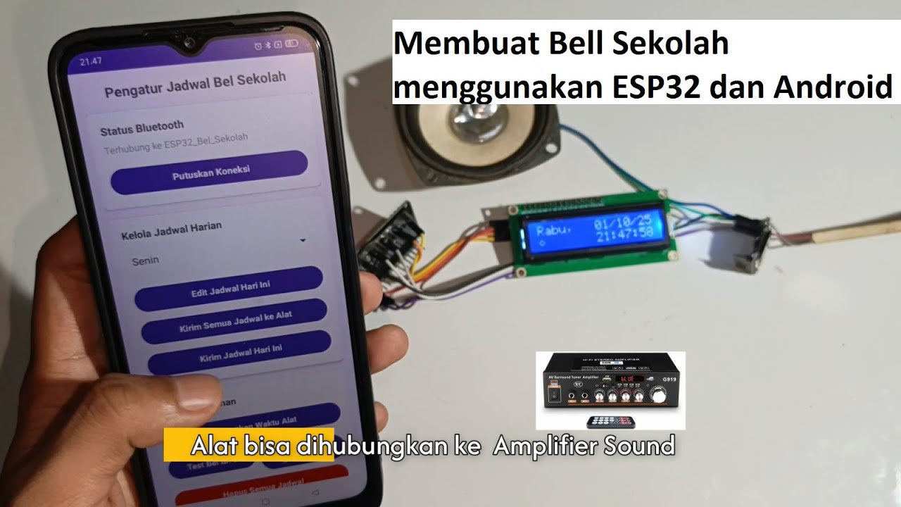 Cara Membuat Bell sekolah yang terkoneksi ke android menggunakan ESP32
