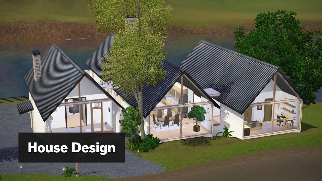 Tri-Gable Modern House • The Sims 3 House Design [Speed Build]