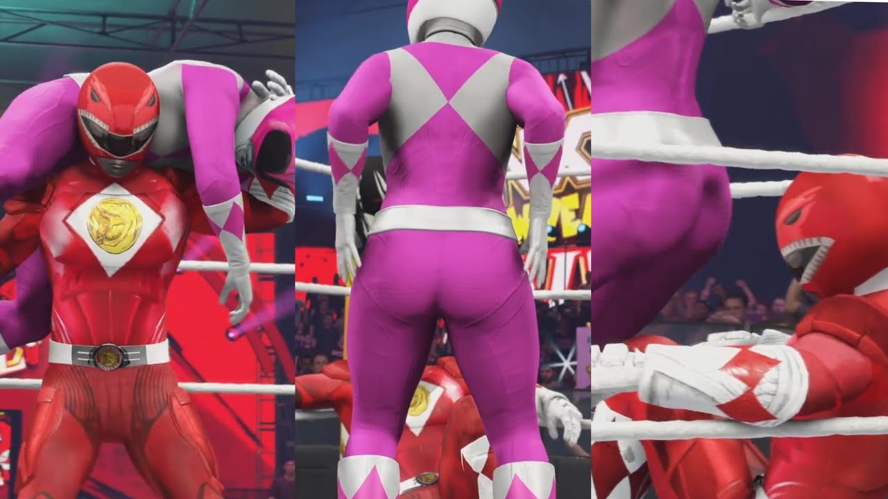 WWE 2K25 (request) #155 stinkface match Pink Ranger vs Red Ranger