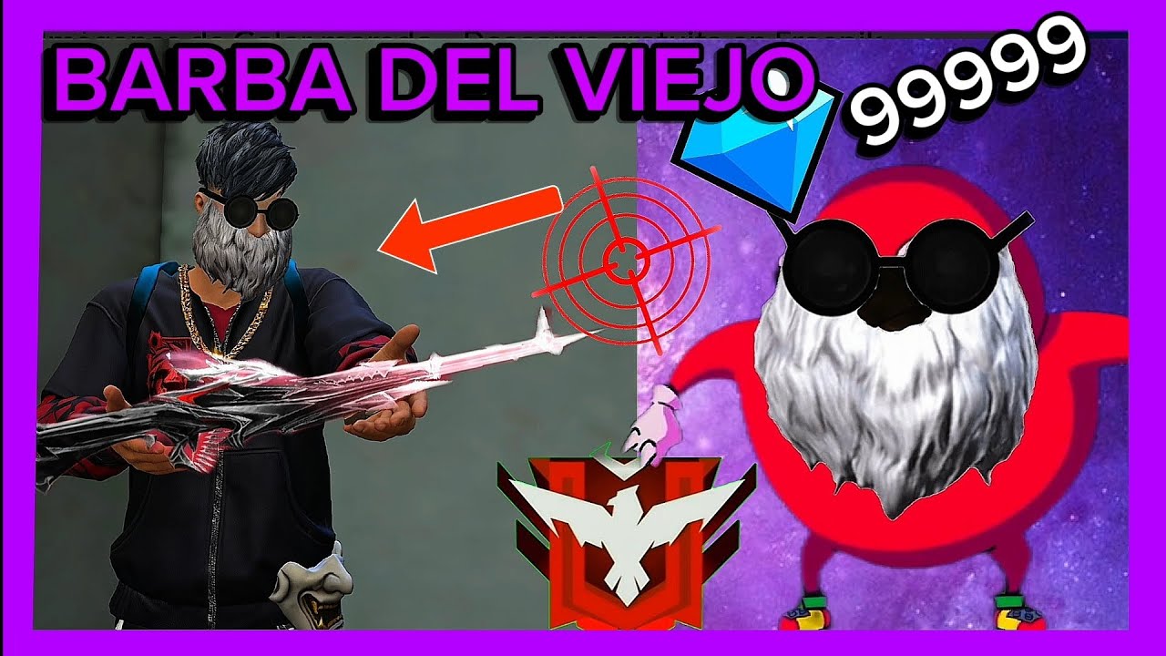 Haci saque la barba del viejo y  casi logro ganar la partida en free fire😨😨😨😨