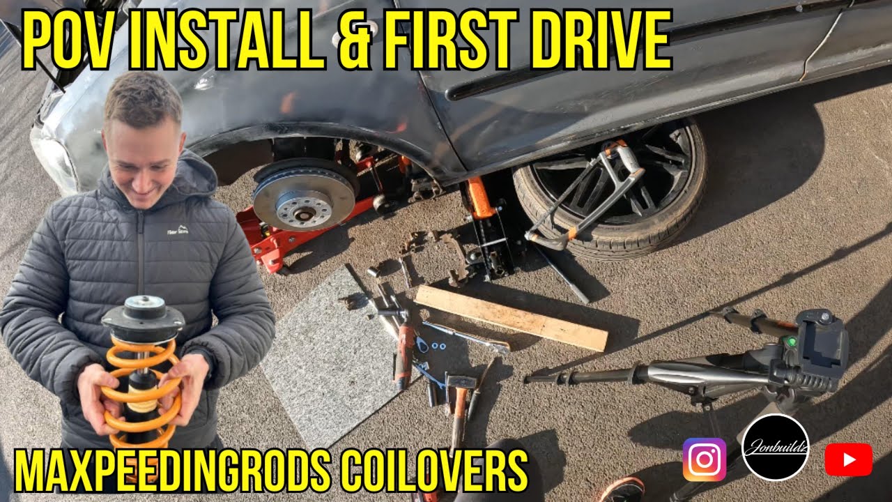 Установка койловеров Maxpeedingrods на VW Caddy #auto #caddy #pov