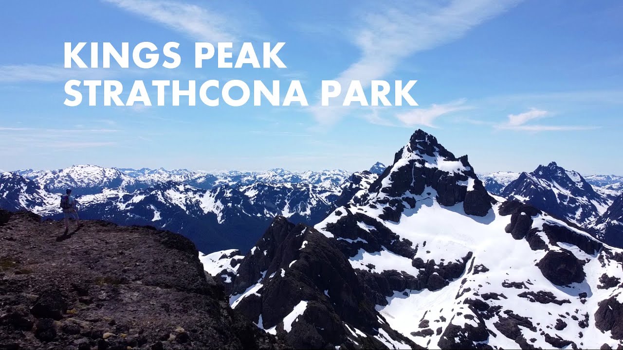 Kings Peak via a narrow snow gully and North Glacier - Strathcona Park
