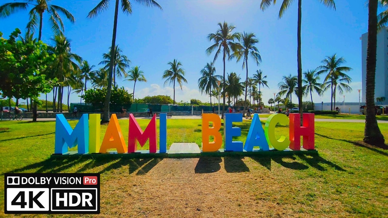 Miami 4K &bull; Cinematic Travel Film  Relaxing Beach Paradise
